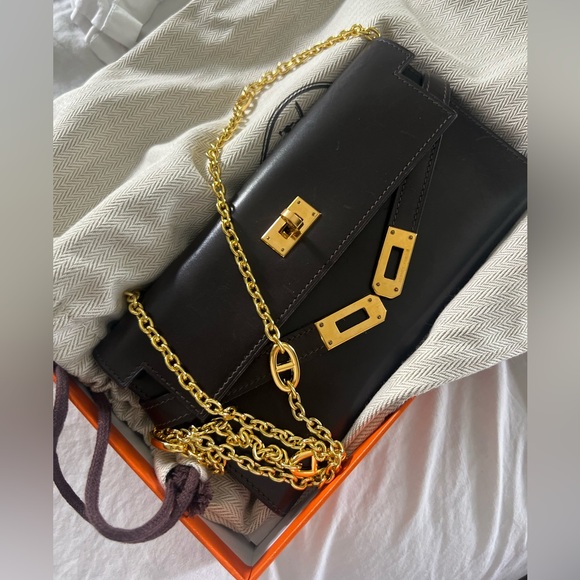 💯 Authentic Hermès Kelly Longue Wallet dark brown—SOLD - Picture 5 of 16